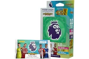 TILZ Adrenalyn XL Football Cards Tin - Panini Premier League Football 2023 Official Trading Mega Tin w/ 1x Free Starter Pack Card - Panini Premier League 2023 Football Gifts For Boys Men Girls (Green)