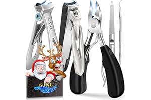 GJNL Cortauñas para Ancianos Uñas Gruesas - Cortauñas de Uñas de los Dedos de los Pies Extra Grande con Catcher, profesional para personas mayores con mango largo