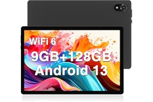 DOOGEE U10 Tablet 10 Pollici Android 13 9GB RAM + 128GB ROM/TF 1TB Quad-Core 2.0 GHz, Tablet in Offerta Bluetooth 5.0 | WiFi-6 | 5060mAh | 1280 * 800 | 5MP+8MP Tablet PC, TÜV Luce Blu Bassa