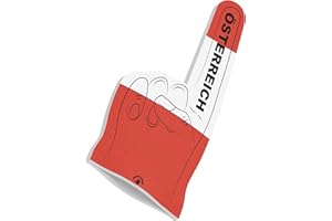 ‎HIGH FIVE FINGERS HIGH FIVE FINGERS Weltmeisterschaft Europameisterschaft Flagge Fanartikel | Schaumstoff Hand für Spiele, Stadion, Events | One Size | 44 x 22 x 2,5 cm