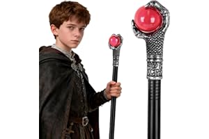 YIMOJOY Bastón de Halloween gótico vampiro cetro, cetro de faraón bastón de bruja Maleficent bastóne mago bastónr infantil accesorios para disfraz de vampiro varita mágica Halloween carnaval cosplay real