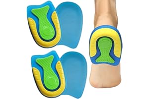 LEIKEDUN 2 Paires de Talonnettes en Gel de Silicone, Talonnette Epine Calcaneenne Gel Grandissante Orthopédique Taille L pour Fasciite Plantaire, Douleurs au Talon d'Achille