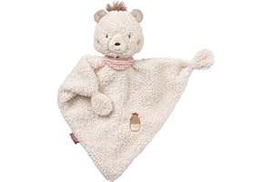 Fehn Schmusetuch Baby Spielzeug Bär - Schnuffeltuch für Neugeborene - Kuscheltier mit Bären Köpfchen zum Kuscheln - Einschlafhilfe Handpuppe - Schlaftier für Babys und Kleinkinder ab 0+ Monaten