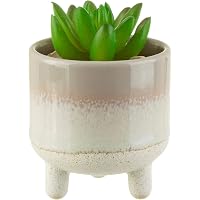 Sass & Belle Mojave Blumentopf – Grau, Glasiert, Mit Füßen, Höhe 8,5 Cm