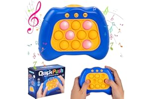 Vibbang Juego de Sensores Electrónicos de Silicona, Pop Push it Mando Consola, Bubble Push Juguetes, Juegos Interactivos Puzzle Pop, Breakthrough Puzzle Máquina de Juegos para Niños y Adultos (B)