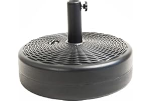 C-Hopetree 31kg Heavy Duty Water Fillable Base Stand for Outdoor Patio Garden Parasol Table Umbrella, Black