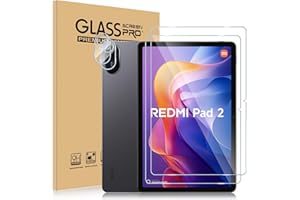 ELYCO Protector Pantalla Compatible con Xiaomi Redmi Pad 2, 2 Piezas Protectores de Pantalla + 2 Piezas Protector de Lente de Cámara, 9H Dureza Anti-Arañazos Cristal Templado, Ultra HD