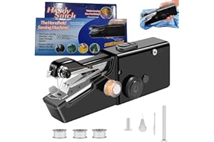 JOKOO Handheld Sewing Machine, Mini Sewing Machine with Sewing Accessories, Electric Sewing Machine, Stitch Tool for Fabric Quick Repairing for DIY, Clothes, Denim, Curtains, Leather
