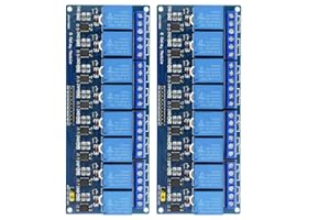 BGTXINGI 2Pcs 8 Kanal Relais Modul Mit Leichter Kopplung 12V Erweiterungsplatte Lastgesteuertes Schaltmodul Unterstützt AVR/51/PIC Steuermodul