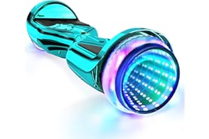SISIGAD Offroad Hoverboard Kinder Adults mit Bluetooth-Lautsprechern 3D-LED-Licht, 6.5 Inch Reifen Leistungsstarke große Batterie Hoverboard, verbesserte Sicherheit，Gift for Child，Blau