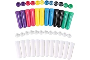 Haokaini 12 tubos inhaladores de aceite esencial con mechas de algodón para aromaterapia de aceite esencial rellenable inhalador nasal inhalador para terapia aromática