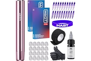 MKD Tattoo Wireless Pen Machine Kit Tattoo Pen Kits Mast Pro Cartridges Needles Inks Battery Power Supply