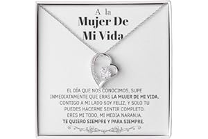 Bramart Collar para Mujer Esposa, Mamá, Novia, Hija, Amiga - Ideas de Regalos para ella, Aniversario de Matrimonio, Cumpleaños o Navidad - Estuche con DEDICATORIA incluido