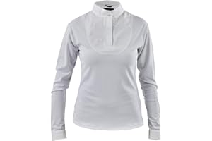 Shires Aubrion Long Sleeve Stock Shirt - White
