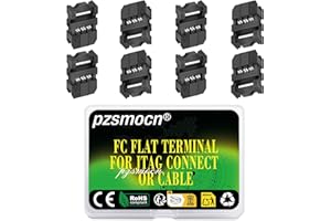 Pzsmocn 20 Set IDC 2 * 3 Adattatore Presa Rettangolare a Doppia Fila FC Nero Filo Crimpato Set da Tre Pezzi Passo 2,54 mm, Connettore Terminale FC-Femmina a 6 Pin per Cavo Piatto a Nastro JTAG.