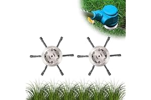 Ellxen 2 Pcs Steel Wire Grass Trimmer Head - Garden Lawnmower Moss Grass Removal for Angle Grinder Grate Paint Grass Weeds Multifunction Tool (6 Head)