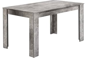 ‎BYLIVING byLIVING Esszimmertisch Nepal/Beton-Optik grau/kompakter Küchentisch 140 cm breit/Esstisch Melaminharz beschichtet / 18 mm Dicke Tischplatte / 140 x 80, H 75 cm