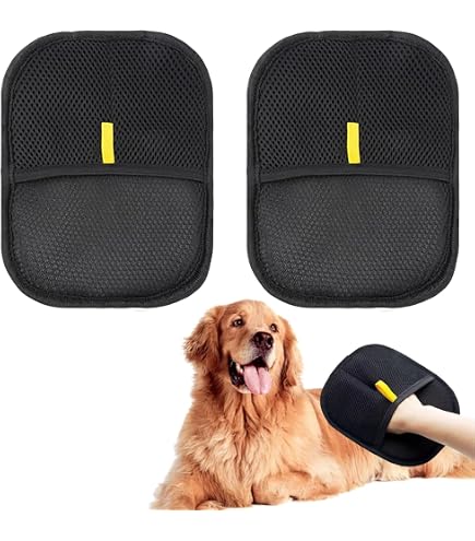Lot De 3 Gants D'épilation Pour Animaux – Double Face, Réutilisables – Pour Chats, Chiens, Nettoyage Poils
