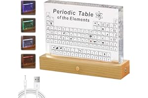 Btstil Periodic Table Display with Real Elements, Acrylic Periodic Table of 83 Elements, Samples Periodic Table Display Gift for Students Teachers Kids Students Crafts Decoration
