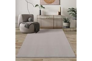 MIAS TEPPICHE Mia's Teppiche Comfort, Alfombra Moderna de Pelo Corto y Suave, Antideslizante, Lavable hasta 30 Grados, súper Suave, Aspecto de Piel, Arena, 80 x 150 cm