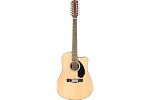 Fender CD-60SCE 12-String Acoustic Electric Guitar, with 2-Year Warranty, with Fishman Pickup with Tuner and Equalizer, Rounded Walnut Fingerboard, Glossed Natural Finish, Mahogany Construction