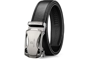 Bostanten Ceinture Homme en Cuir Boucle Automatique Largeur 35mm Réglable sangle Cadeau Box Noir