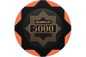 SLOWPLAY Nash Fichas de póquer Clay | Fichas Numeradas de póquer Tournament, 40 mm, 14 Gramos, 50 Unidades | Juego Fichas de Póquer, Arcilla Fichas de Póquer Ideal para Texas Holdem Poker (5000)