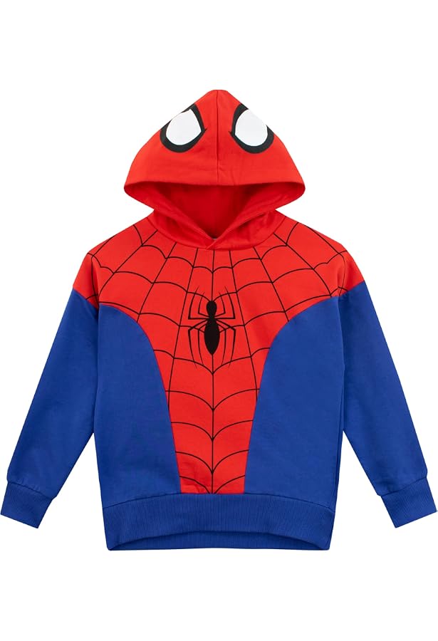 Marvel - T-Shirt à Manches Longues - Spiderman - Garçon, Rouge, 8-9 ans