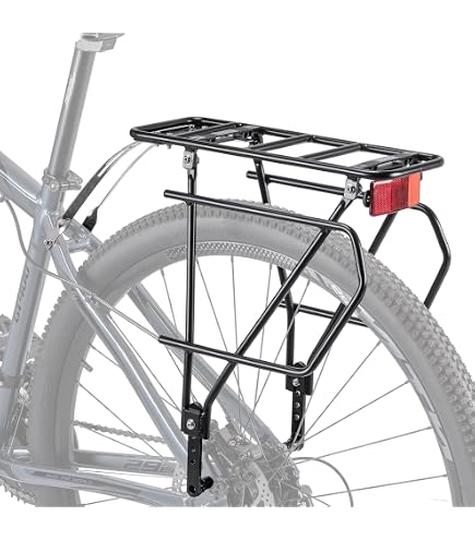 Red Loon Portapacchi Anteriore Per Bici – In Acciaio E Legno Di Faggio, Per Ruote 24-28″, Carico 18 Kg, Per Trekking E City Bike