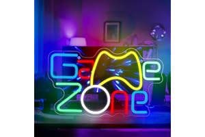 PANTHEM Neon LED Gaming Manette, Gamer Deco Gaming Chambre Mural Néon, Game Room Décoration Neon Ado, Accessoire Game Zone Enseigne Lumineuse USB Pour salle de jeux, bar, fête, garçon Cadeau