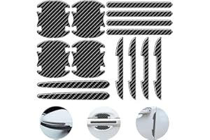 ‎MIRRWIN 14 Stück Autotürgriff-Schutzfolien – Schwarze PVC-Folie gegen Kratzer & Lackschäden – Robuster Türkantenschutz für Auto, SUV (Selbstklebend, Universell)