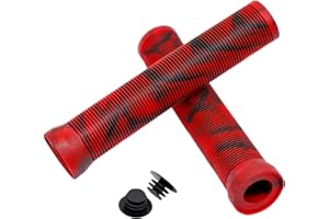 FORYNXHWIN Bicycle Handlebar Grips, Soft Anti-Slip Rubber Cycling Grips, Waterproof for MTB BMX Cycle Road Mountain Bike Cycling Bicycle Scooter (Red)