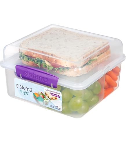 Décor Go Triple Split Bento Lunch Box - 3 Compartments, BPA-Free, 1.4L, Airtight & Leak Resistant