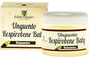 ERBECEDARIO Unguento Balsamico Naturale Per Bambini Respirobene Baby, Balsamico Coadiuvante In Caso Di Naso Chiuso, 1 Vasetto 50ml
