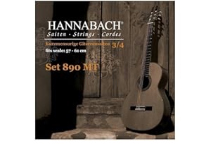 Struny do gitary klasycznej Hannabach Seria 890 MT dia 3/4 gitary dziecięcej Skala: 57-61 cm - Satz mit 2 G-Saiten - 890MT 3/4