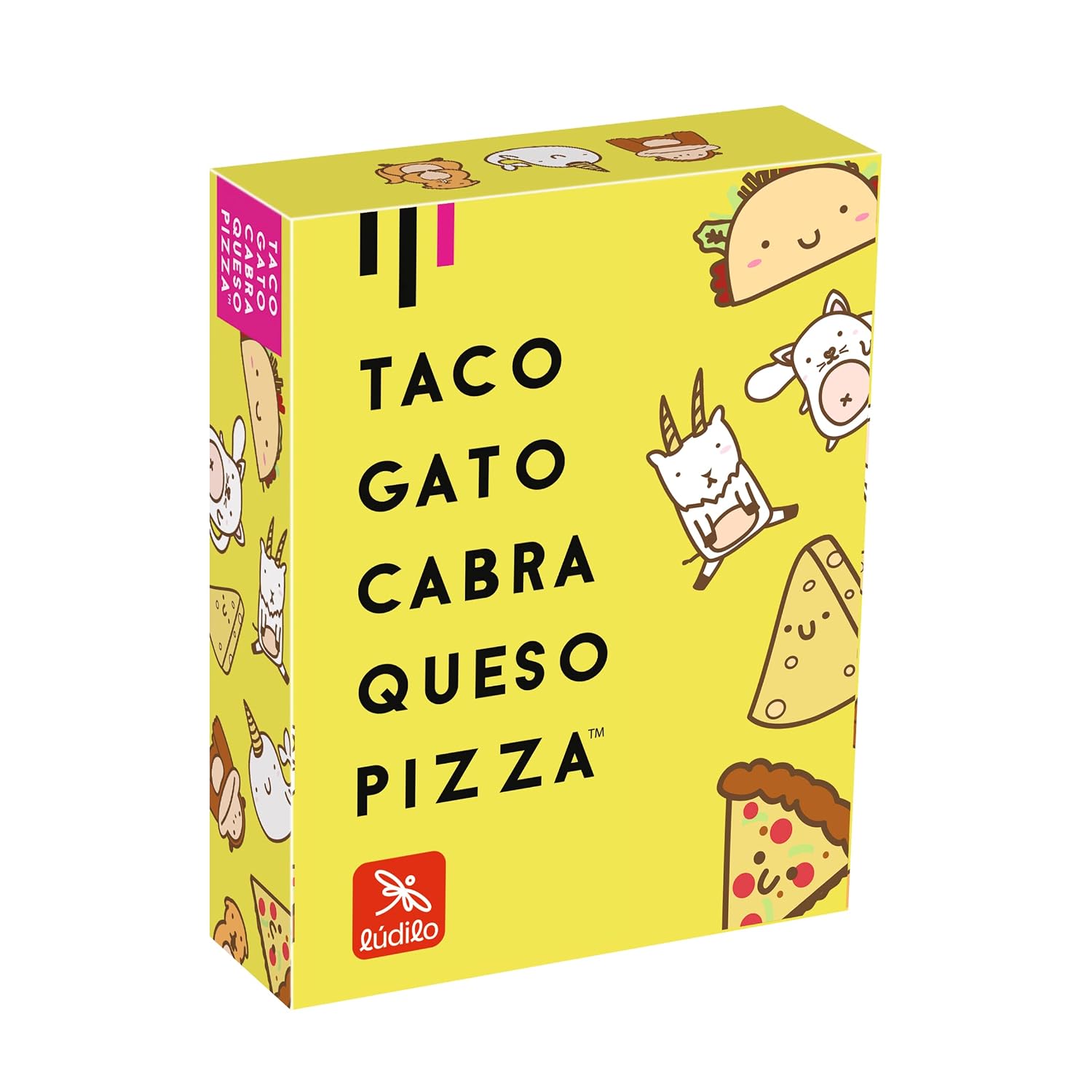 Ludilo - Taco Gato Cabra Queso Pizza | Juegos De Mesa | Juegos De Mesa Niños 8 Años O Más | Juego De Cartas con 60 Cartas | Regalo Niño 8 Años O Más De 3 A 8 Jugadores