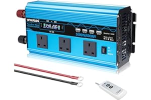 Yinleader Pure Sine Wave Power inverter 3000W /6000W DC 24V to AC 240V voltage converter 4USB & 3 AC sockets