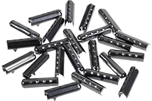XINJODUZ Xindojuz Metalowe aglety, koronkowe końcówka, do butów, agletów, wymienne Paracord do płóciennych trampek, DIY, naprawa sznurka do butów, kolor czarny, 2,3
