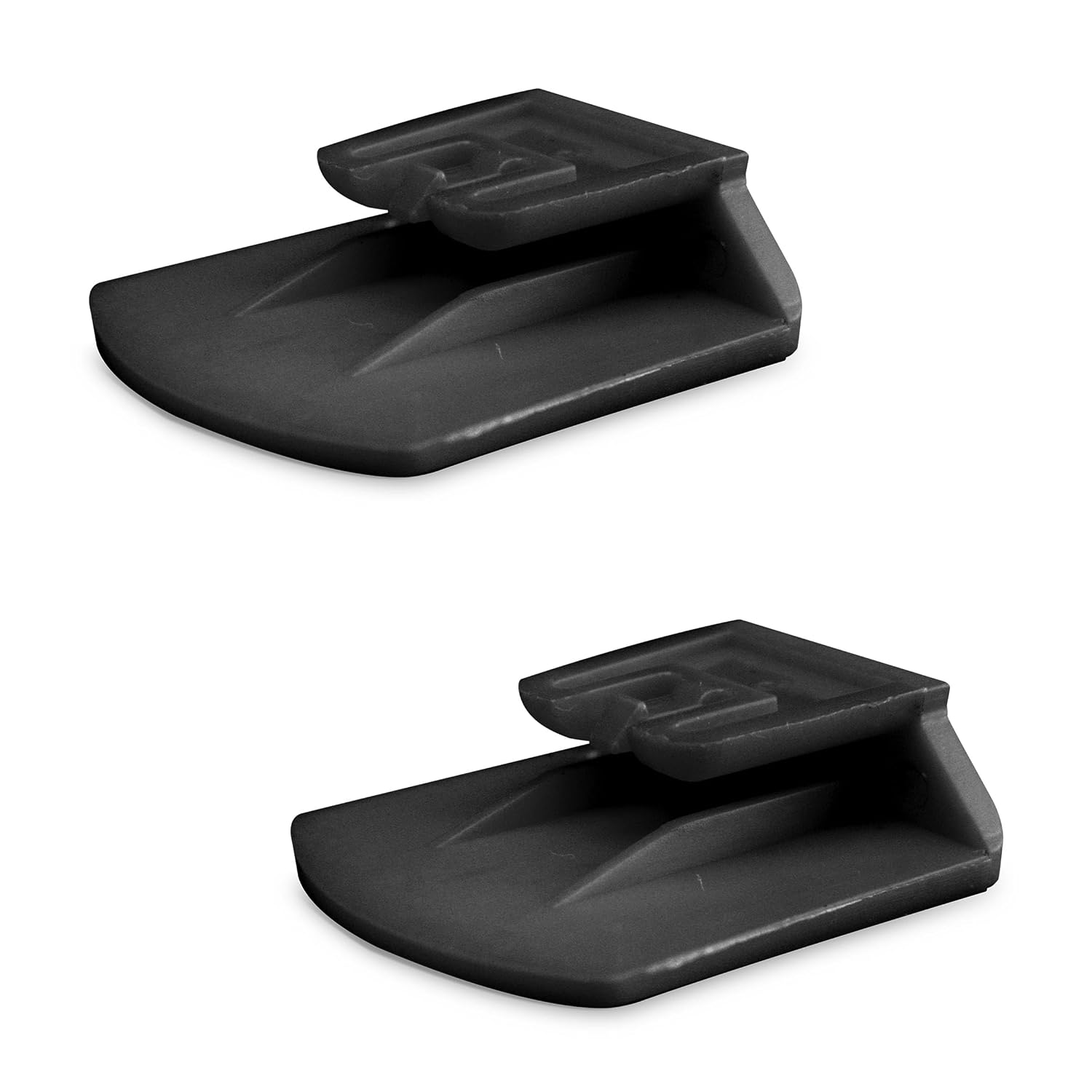 Set 2 Pezzi Supporto Telepedaggio Auto Compatibile con Dispositivo Telepass® e MooneyGo® – Clip Universale da Parabrezza o Cruscotto, Fissaggio Rimovibile e Antiscivolo - 6 Colori Disponibili (Nero)