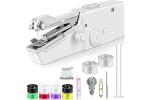 MUPKVY Handheld Sewing Machine, Mini Sewing Machine Portable Sewing Machine for Quick Stitching, Electric Sewing Machine for Beginners Quick Handy Stitch for Fabric, Clothing, Kids Cloth Home Travel Use