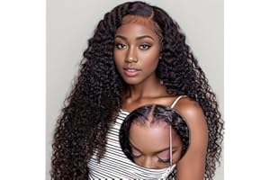 ‎EINBEAUTY Wear and Go Glueless Wigs Upgraded Pre Cut Lace Wigs Pre Plucked Natural Hairline Glueless Long Curly Wigs Bleacheted Knots Upgraded for Black Women 4×4 HD Lace Beginner Friendly 180% Density 24inch