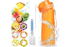 CYMWER Air-up Borraccia，650ml air up borraccia con gusti pod for ，Senza BPAborraccia air up，E%0 tazza d'acqua con 7 cialde aromatiche for palestra all'aforto (colore arancione)