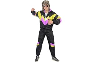 Foxxeo Premium 80er Jahre Kostüm für Herren Damen Trainingsanzug Assianzug Assi Gr. S – XXXXL