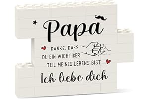 Encoink Papa Geschenk, Dankeschön Geburtstagsgeschenk für Papa, liebevolle Plakette Deko, Vater Geschenke von Tochter und Sohn, Danke Geschenk Vater Geburtstag, Weihnachten & Vatertag