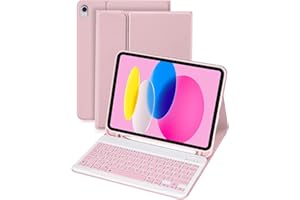 Nsyee Keyboard Case Compatible with iPad 11th A16 11 inch 2025 (A3354/A3355/A3356), iPad 10th Gen 10.9 inch 2022 (A2696/A2757/A2777), Detachable Bluetooth UK Layout Keyboard Case