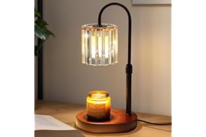 WUEAOA Candle Warmer Lamp,Candle Warmer, Timer and Dimmer Candle lamp Warmer UK, 4-Level Brightness Control, Adjustable Height,Blcak