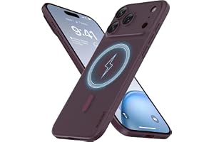 memumi Ultratunt magnetiskt fodral för iPhone 18 Pro, 0,3 mm tjock, körsbär