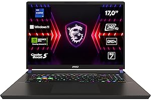 ‎MSI MSI Vector 17 HX, Gaming Laptop, 17,0" QHD+, Intel® Core™ i9 Prozessor 14900HX, 32 GB DDR5-5200 RAM, 1 TB, NVIDIA® GeForce RTX™ 4080, Windows 11 Home, QWERTZ Tastatur, A14VHG-1012
