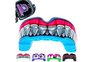 BLOODSHOT Protector bucal para encías, funda de transporte ventilada incluida, MMA, UFC, rugby, hockey, karate, boxeo, fácil ajuste personalizado, adultos, hombres, mujeres, jóvenes, niños y niñas, a