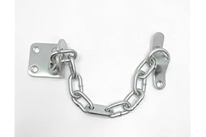 UAP Door Chain with Security Rating - Heavy-Duty Front Door Lock with 200kg Break Resistance - Slim Chrome Door Restrictor for UPVC & Wooden Doors - Easy Installation (Satin Chrome)